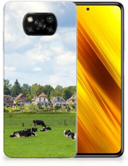 B2Ctelecom Backcover Soft Siliconen Hoesje Xiaomi Poco X3 Telefoon Hoesje Hollandse Koeien