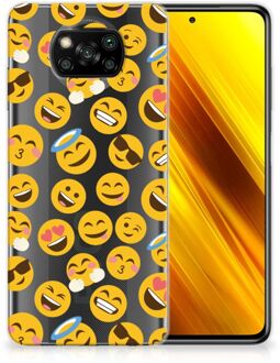 B2Ctelecom Backcover Soft Siliconen Hoesje Xiaomi Poco X3 Telefoon Hoesje Super als Cadeautjes voor Meisjes Emoji