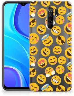 B2Ctelecom Backcover Soft Siliconen Hoesje Xiaomi Redmi 9 Telefoon Hoesje Super als Cadeautjes voor Meisjes Emoji