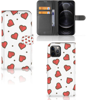 B2Ctelecom Beschermhoes Apple iPhone 12 Pro Max Telefoonhoesje Cadeau voor Vriendin Hearts