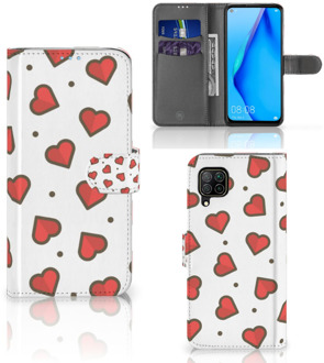 B2Ctelecom Beschermhoes Huawei P40 Lite Telefoonhoesje Cadeau voor Vriendin Hearts