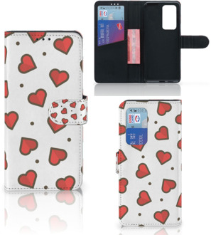 B2Ctelecom Beschermhoes Huawei P40 Pro Telefoonhoesje Cadeau voor Vriendin Hearts