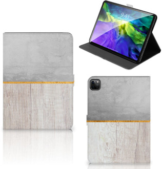 B2Ctelecom Beschermhoes iPad Pro 11 (2020) Cover met Magneetsluiting Wood Beton