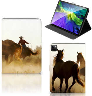 B2Ctelecom Beschermhoes iPad Pro 11 (2020) Hoes met Magneetsluiting Super als Gepersonaliseerd Cadeau Cowboy