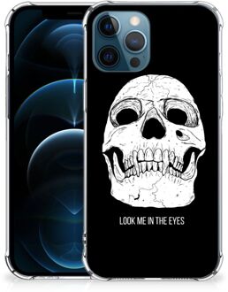 B2Ctelecom Beschermhoes iPhone 12 | 12 Pro Telefoon Hoesje met doorzichtige rand Skull Eyes