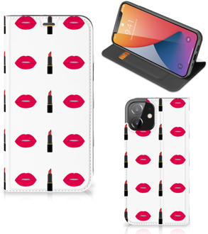 B2Ctelecom Beschermhoes iPhone 12 | iPhone 12 Pro Telefoonhoesje Lipstick Kiss