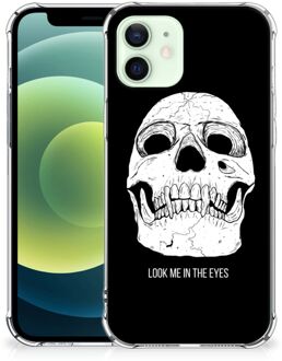 B2Ctelecom Beschermhoes iPhone 12 Mini Telefoon Hoesje met doorzichtige rand Skull Eyes