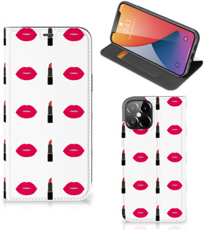 B2Ctelecom Beschermhoes iPhone 12 Pro Max Telefoonhoesje Lipstick Kiss