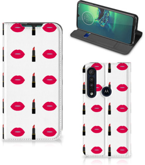 B2Ctelecom Beschermhoes Motorola G8 Plus Telefoonhoesje Lipstick Kiss