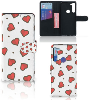 B2Ctelecom Beschermhoes Motorola G8 Power Telefoonhoesje Cadeau voor Vriendin Hearts