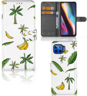 B2Ctelecom Beschermhoes Motorola Moto G 5G Plus Flip Case Banana Tree