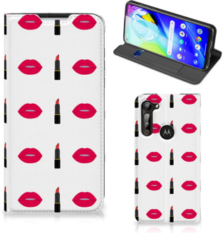 B2Ctelecom Beschermhoes Motorola Moto G8 Power Telefoonhoesje Lipstick Kiss