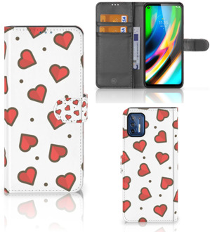 B2Ctelecom Beschermhoes Motorola Moto G9 Plus Telefoonhoesje Cadeau voor Vriendin Hearts