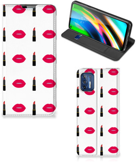 B2Ctelecom Beschermhoes Motorola Moto G9 Plus Telefoonhoesje Lipstick Kiss