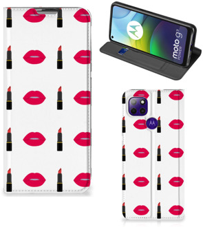 B2Ctelecom Beschermhoes Motorola Moto G9 Power Telefoonhoesje Lipstick Kiss