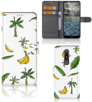 B2Ctelecom Beschermhoes Nokia 2.4 Flip Case Banana Tree