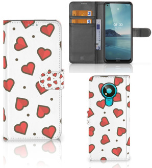 B2Ctelecom Beschermhoes Nokia 3.4 Telefoonhoesje Cadeau voor Vriendin Hearts