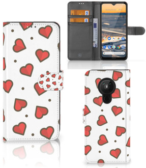 B2Ctelecom Beschermhoes Nokia 5.3 Telefoonhoesje Cadeau voor Vriendin Hearts