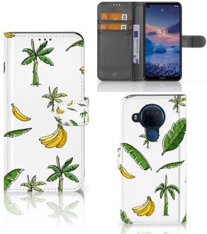 B2Ctelecom Beschermhoes Nokia 5.4 Flip Case Banana Tree