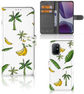 B2Ctelecom Beschermhoes OnePlus 8T Flip Case Banana Tree