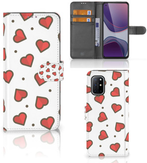 B2Ctelecom Beschermhoes OnePlus 8T Telefoonhoesje Cadeau voor Vriendin Hearts