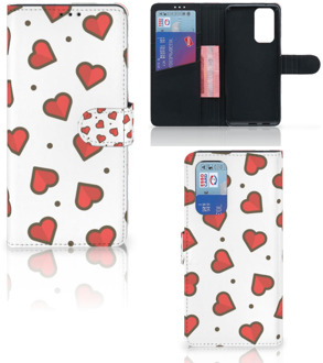 B2Ctelecom Beschermhoes OnePlus 9 Pro Telefoonhoesje Cadeau voor Vriendin Hearts