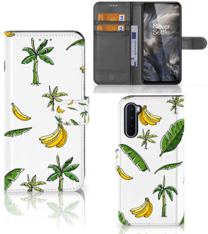 B2Ctelecom Beschermhoes OnePlus Nord Flip Case Banana Tree