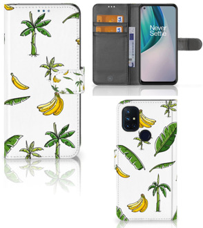 B2Ctelecom Beschermhoes OnePlus Nord N10 Flip Case Banana Tree