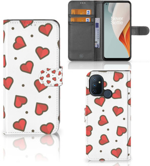 B2Ctelecom Beschermhoes OnePlus Nord N100 Telefoonhoesje Cadeau voor Vriendin Hearts