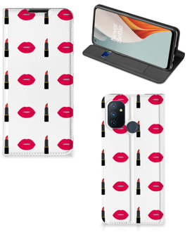 B2Ctelecom Beschermhoes OnePlus Nord N100 Telefoonhoesje Lipstick Kiss