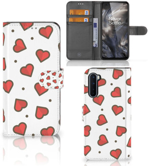 B2Ctelecom Beschermhoes OnePlus Nord Telefoonhoesje Cadeau voor Vriendin Hearts