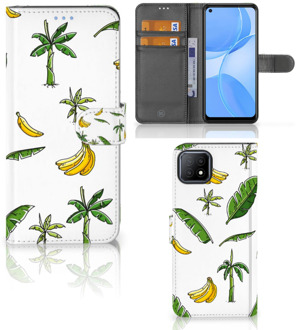 B2Ctelecom Beschermhoes OPPO A73 5G Flip Case Banana Tree