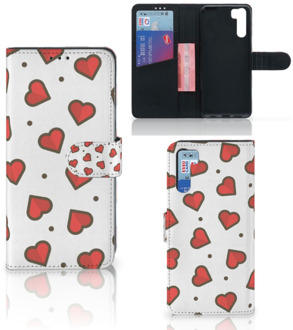 B2Ctelecom Beschermhoes OPPO A91 | Reno3 Telefoonhoesje Cadeau voor Vriendin Hearts