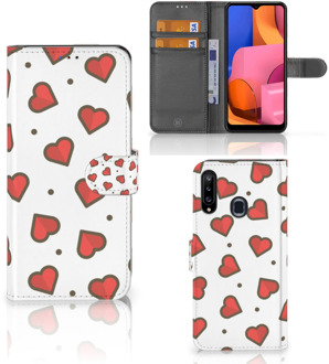 B2Ctelecom Beschermhoes Samsung Galaxy A20s Telefoonhoesje Cadeau voor Vriendin Hearts