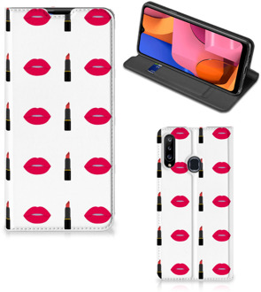 B2Ctelecom Beschermhoes Samsung Galaxy A20s Telefoonhoesje Lipstick Kiss