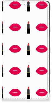 B2Ctelecom Beschermhoes Samsung Galaxy A21s Telefoonhoesje Lipstick Kiss