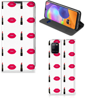 B2Ctelecom Beschermhoes Samsung Galaxy A31 Telefoonhoesje Lipstick Kiss