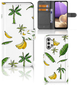 B2Ctelecom Beschermhoes Samsung Galaxy A32 4G Flip Case Banana Tree