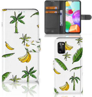 B2Ctelecom Beschermhoes Samsung Galaxy A41 Flip Case Banana Tree