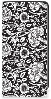 B2Ctelecom Beschermhoes Samsung Galaxy A41 Smart Cover Zwart Bloemen