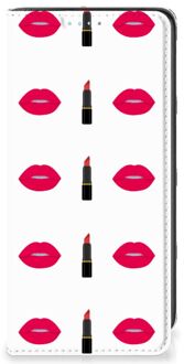 B2Ctelecom Beschermhoes Samsung Galaxy A41 Telefoonhoesje Lipstick Kiss