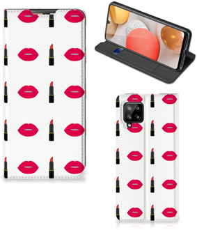 B2Ctelecom Beschermhoes Samsung Galaxy A42 Telefoonhoesje Lipstick Kiss