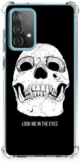 B2Ctelecom Beschermhoes Samsung Galaxy A52 4G/5G Telefoon Hoesje met doorzichtige rand Skull Eyes