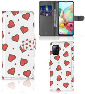 B2Ctelecom Beschermhoes Samsung Galaxy A71 Telefoonhoesje Cadeau voor Vriendin Hearts