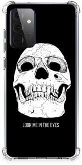 B2Ctelecom Beschermhoes Samsung Galaxy A72 4G/5G Telefoon Hoesje met doorzichtige rand Skull Eyes