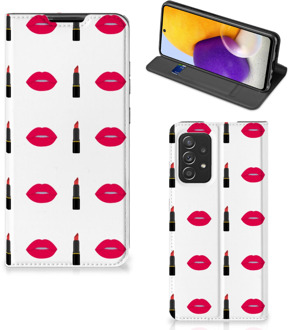 B2Ctelecom Beschermhoes Samsung Galaxy A72 (5G/4G) Telefoonhoesje Lipstick Kiss