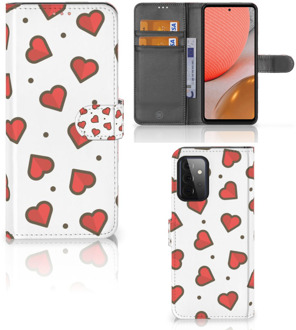 B2Ctelecom Beschermhoes Samsung Galaxy A72 Telefoonhoesje Cadeau voor Vriendin Hearts