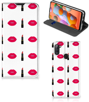 B2Ctelecom Beschermhoes Samsung Galaxy M11 | A11 Telefoonhoesje Lipstick Kiss