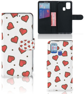 B2Ctelecom Beschermhoes Samsung Galaxy M31 Telefoonhoesje Cadeau voor Vriendin Hearts