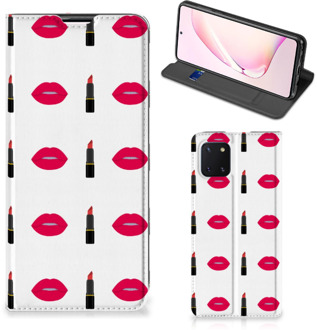 B2Ctelecom Beschermhoes Samsung Galaxy Note 10 Lite Telefoonhoesje Lipstick Kiss